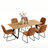 Modern Kitchen Dining Set, Extendable Dining Table with Upholstered Dining Chairs-119358122-119358124