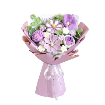 Bouquet de fleurs au crochet avec 14 pièces de fleurs au crochet pour la décoration
