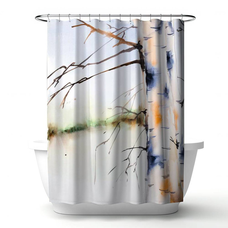 Shower Curtain LA132 – Polyester Shower Curtain, Dye Sublimation Print, 71" W × 74" L, Multicolor