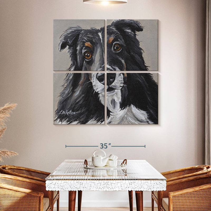 Brampt Sheltie On Gray, 45" H x 45" W