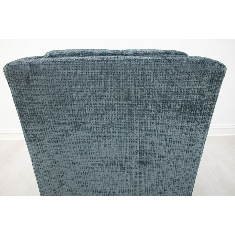 Luna Swivel Club Chair, Aegean Blue Gray