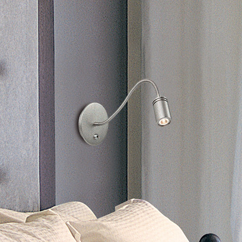RITZ 1-Light LED Wall Spotlight, Brushed Nickel