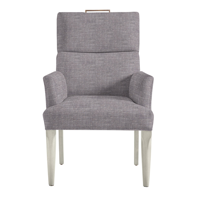 Thom Filicia Home Fabric Tight Back Arm Chair, Wrenn, Nomad Slate Crypton® Chenille