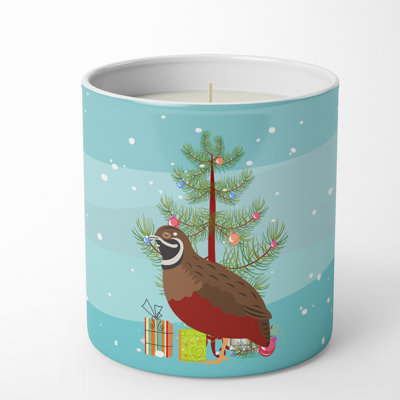 Pine/Christmas Tree Scented Jar Candle with Ceramic Holder