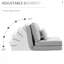 Lit pliant rembourré avec chaise longue ajustable et grise pour le salon