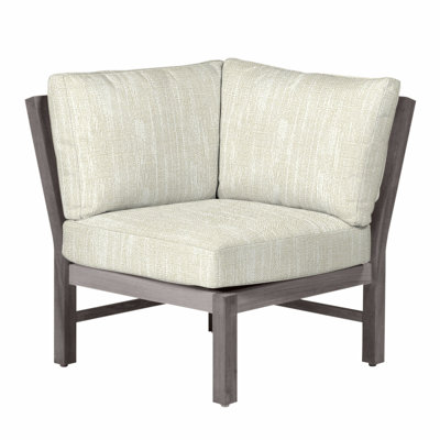 Club Teak Sectional Corner Chair - Oyster