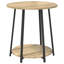  Side Table Set With Shelf 2 Pcs Black Oak 50 X 50 X 51 Cm-1362866568