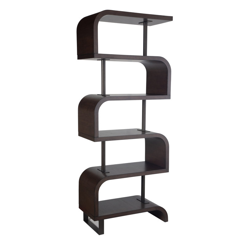Bia 80" H X 32" W Brown Etagere, Brown