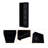 Black 2 Piece Living Room Set With 2 Bookcases