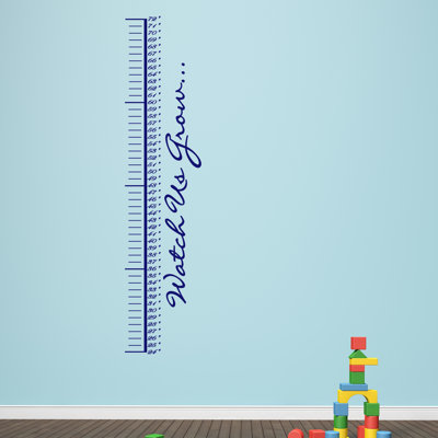 Text & Numbers Non-Wall Damaging Growth Chart Decal