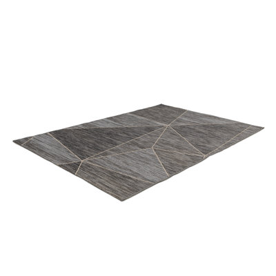 Tilly-Mae Indoor/Outdoor Flatweave Grey/Black Rug