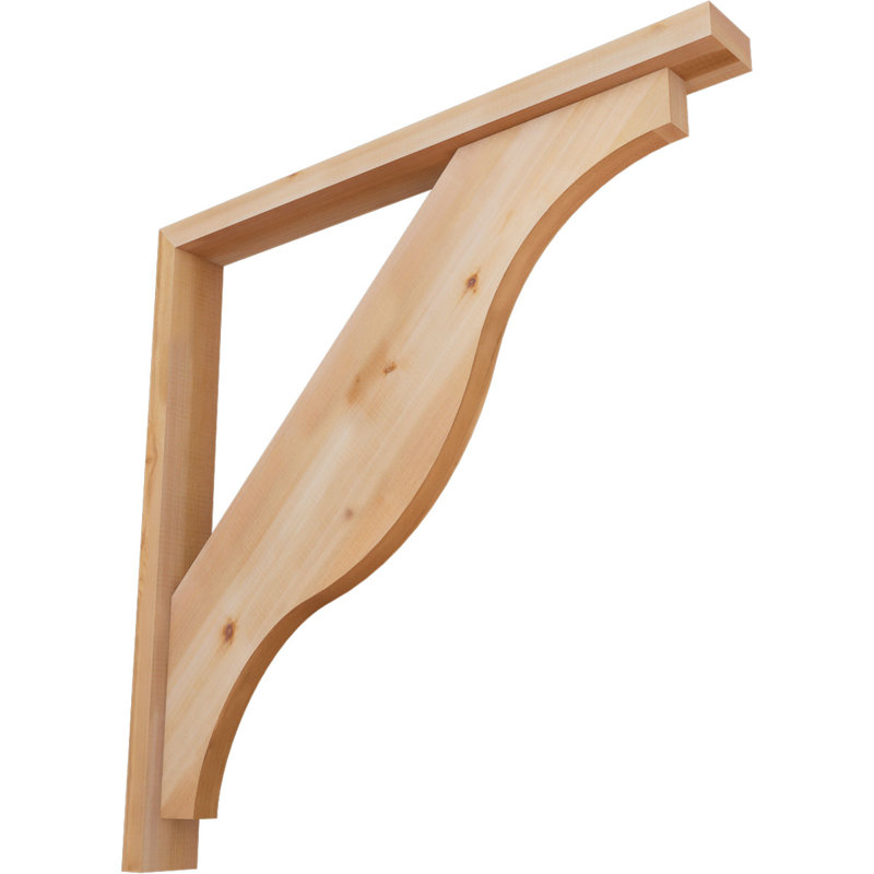 Support Funston Block avec support décalé, 34 x 34, Cèdre rouge occidental de l 3 1/2 po (lisse)