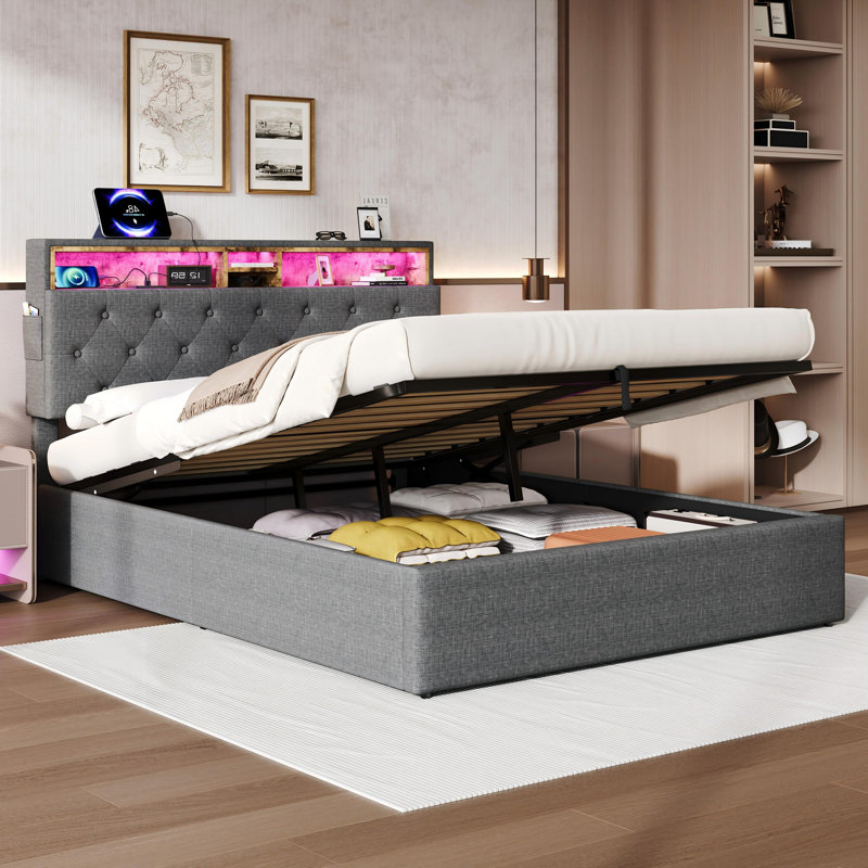 Upholstered Ottoman Storage Bed
