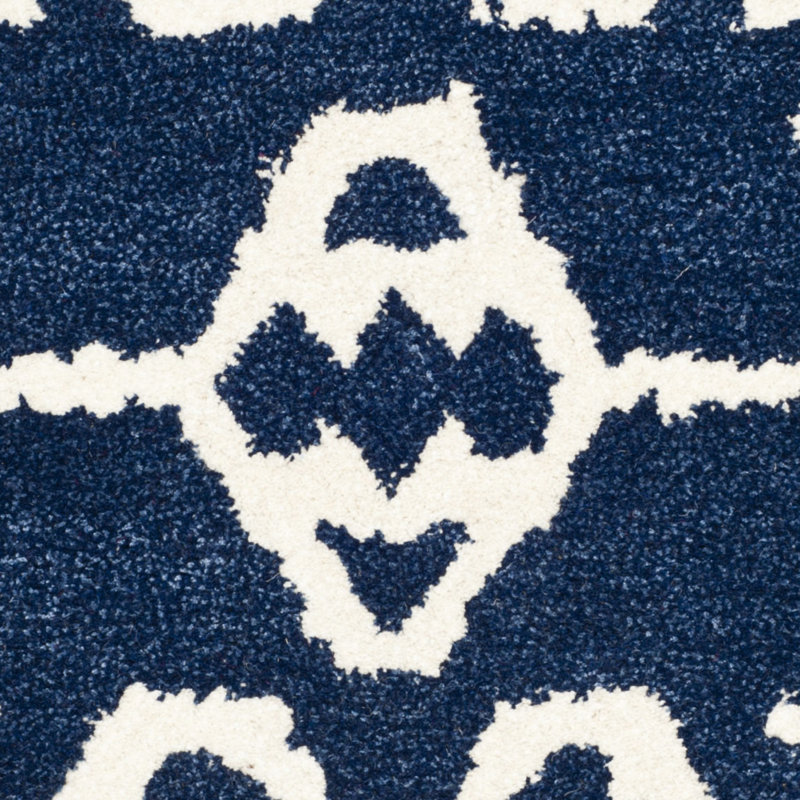 Kouerga bHand Tufted Wool Ikat Rug, Square 5'