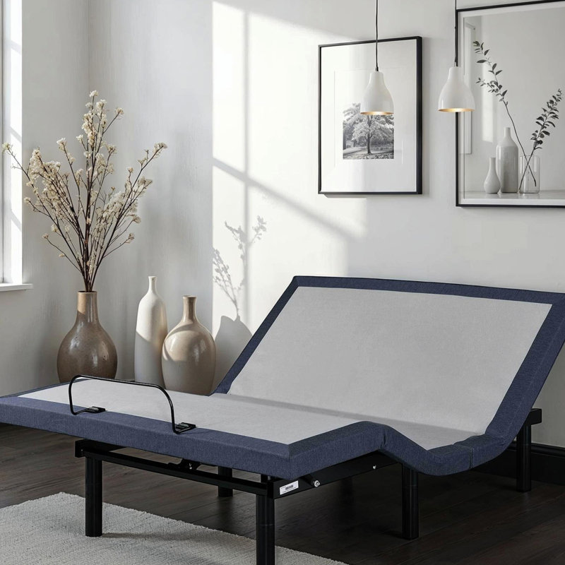 Adjustable Twin Xl Bed Base Offering Head & Foot Position Changes, Three Vibration Modes, Tv/zero Gravity/lounge Preset Positions, 2 Charging Ports, Under Led Lighting, One Touch Return, Center