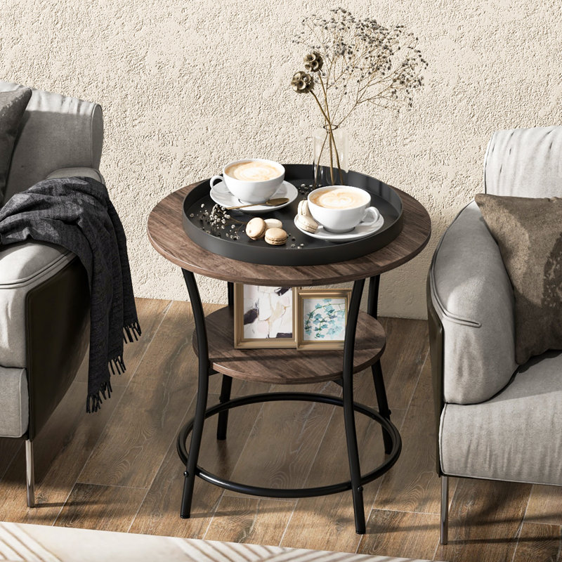 Table de bout avec rangement, Chêne