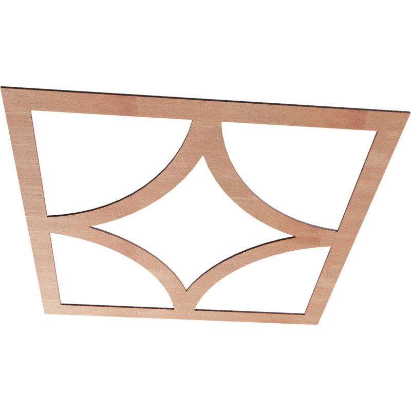 Médaillon de plafond ajouré en bois Statesman, Cerise, H 36 po x l 36 po x P 0,25 po