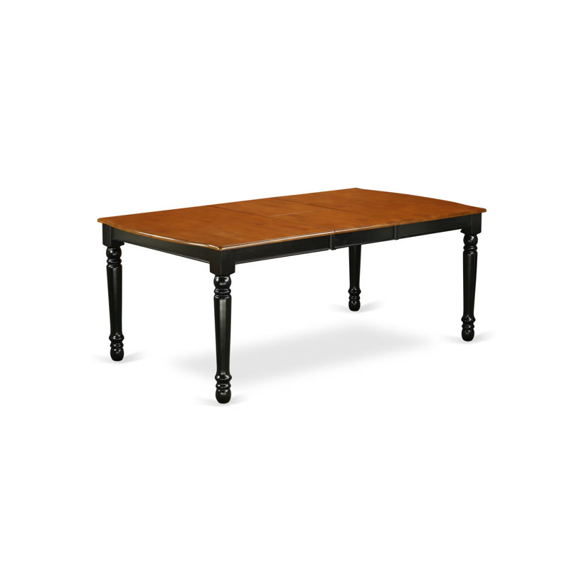 9 Piece Modern Dining Table Set Includes a Rectangle Wooden Table with Butterfly Leaf and 8 Kitchen Dining Chairs, 42x78 Inch, Black & Cherry