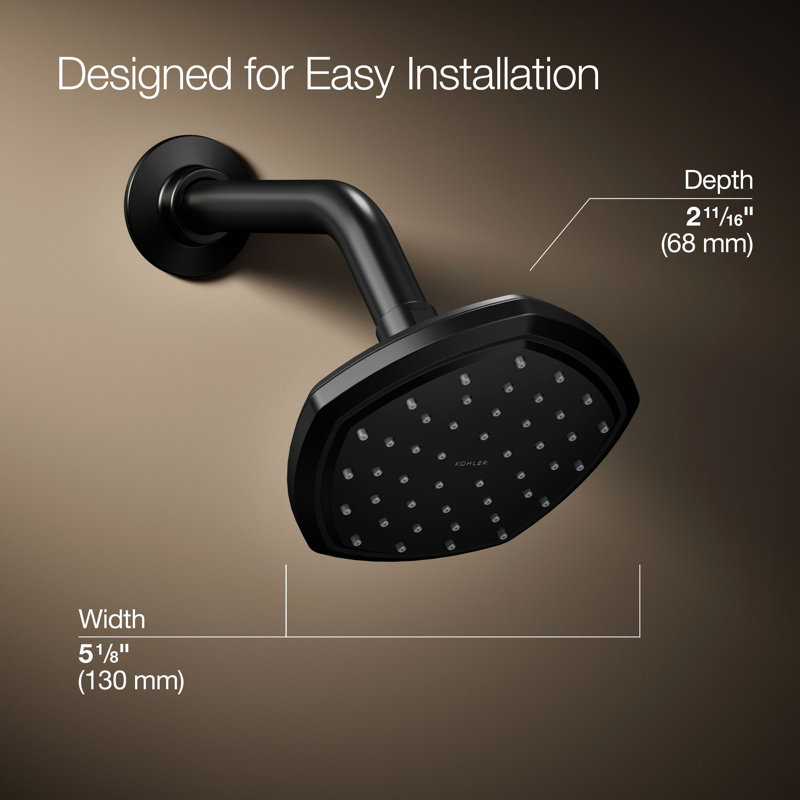 Occasion Single-Function Showerhead, Matte Black