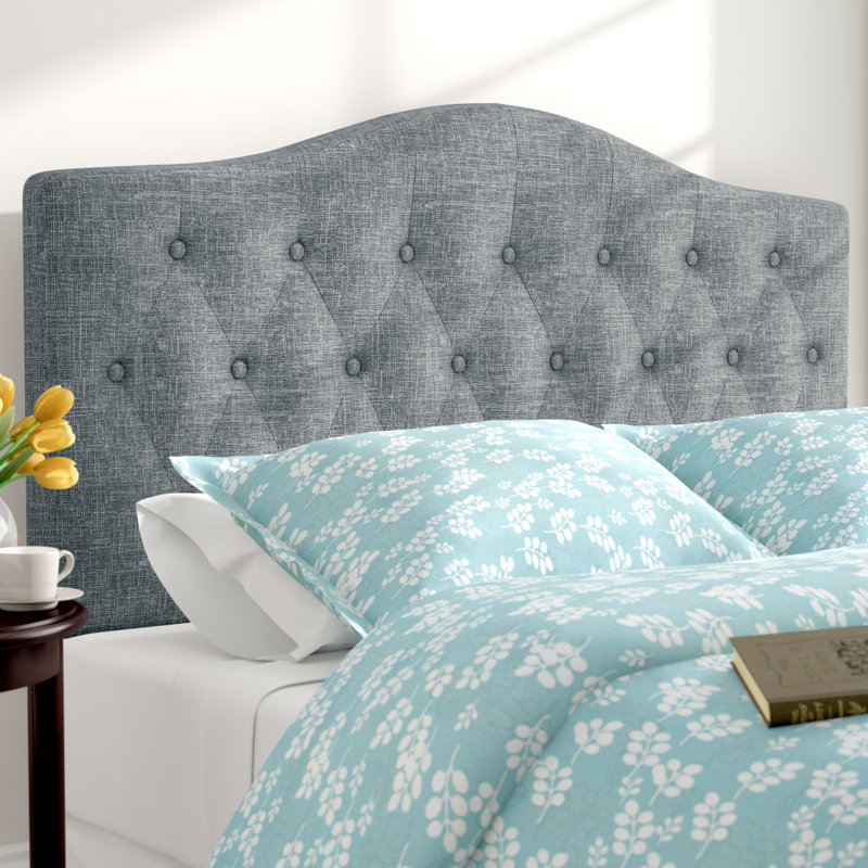 Tête de lit tapissier Daegal, Double / grand, Gris