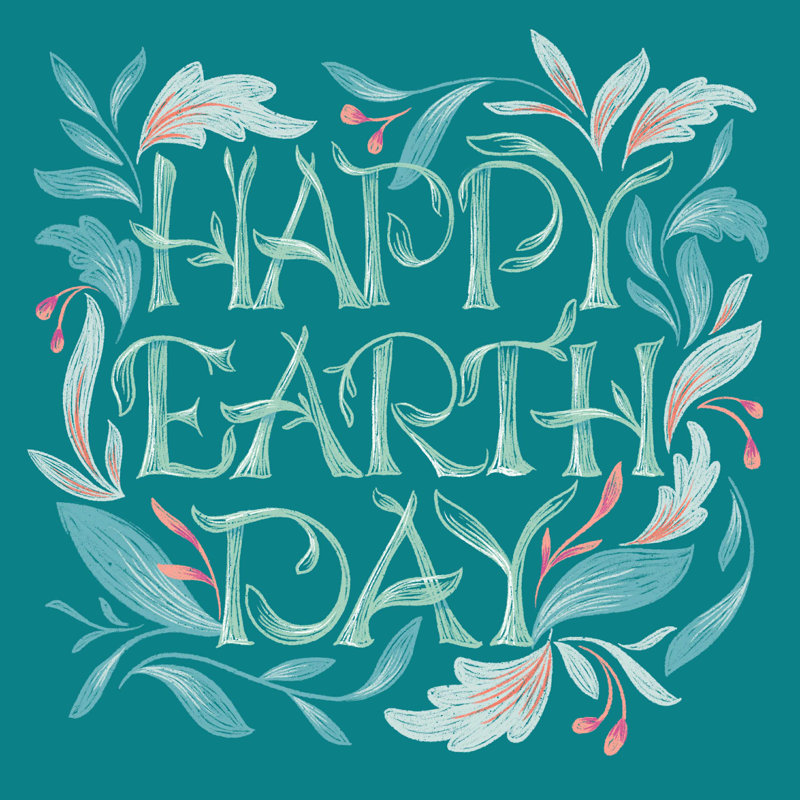 «Happy Earth Day I», H 36 po x l 36 po