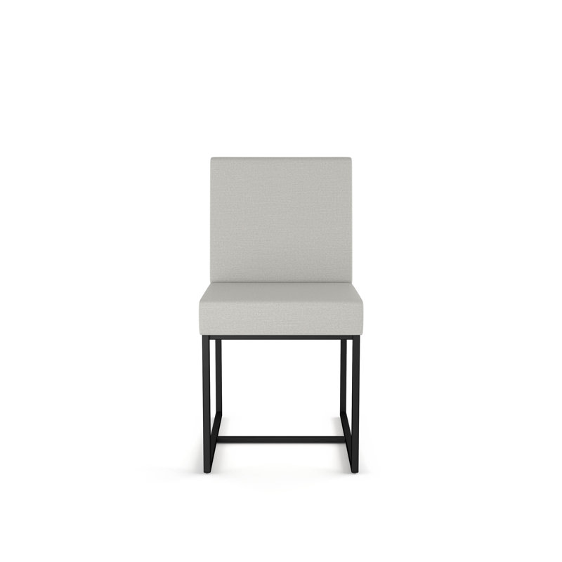 Chaise d'appoint rembourrée Ninh, Noir, Gris