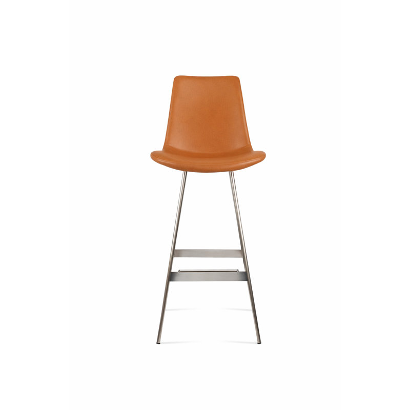 Eiffel Balat Stool, Caramel, Chrome