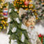 Arbre de noël à père noël holding old world