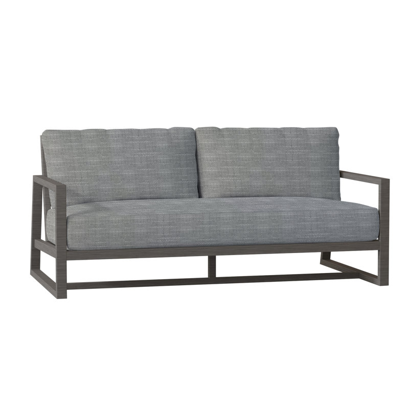 Causeuse en aluminium Avondale - Gris ardoise, Gris ardoise, Argent Rollo, Welt + bourre standard