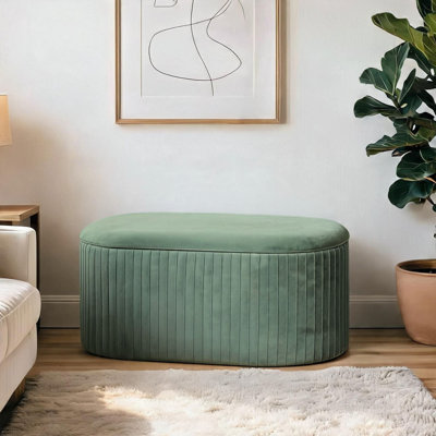 Aurora Pleated Wide Ottoman