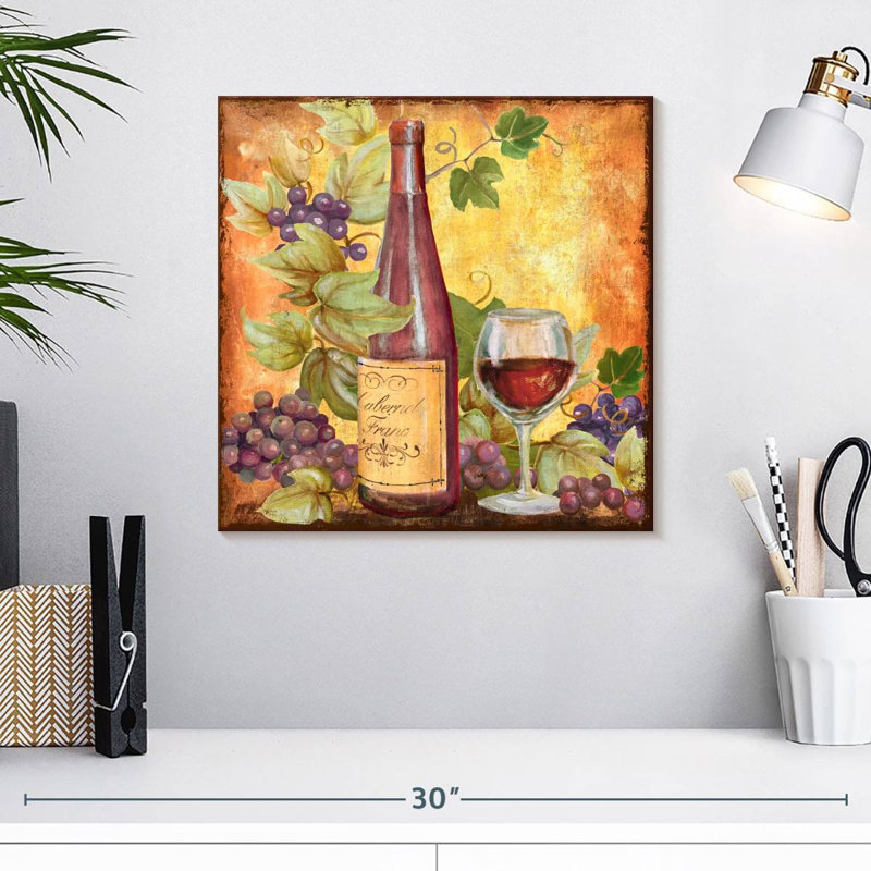 Yarlin vigne et vin rouge, H 16 po x l 16 po