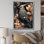 Cardinal oiseau dans des tons rétro délavés, impression sur toile