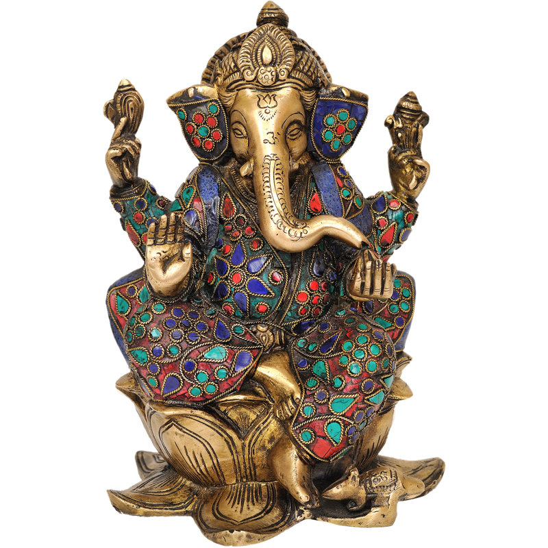 Ganesha assis sur un lotus