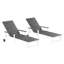 Très grande chaise longue d'extérieur réglable en plastique avec roulettes HDPS-82772069