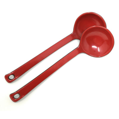Mélamine cuillères japonaises à long manche pour ramen, soupe, fondue mangeant, mélangeant, remuant 8,25 pouces (2 cuillères)