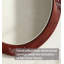 Miroir d'appoint ovale en bois d'acajou foncé-1058325882