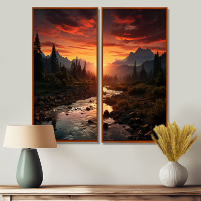 «Sunrise Morning At The River - Sunrises Sunset Large», art mural