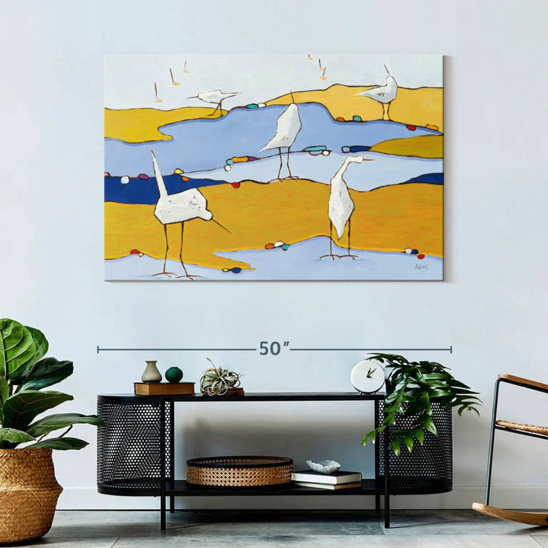 Marsh Egrets, 32" H x 48" W