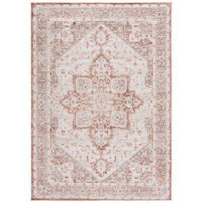 Lunara Power Loom Polyester; Jute/Sisal; Polypropylene Plastic Oriental Indoor Rug