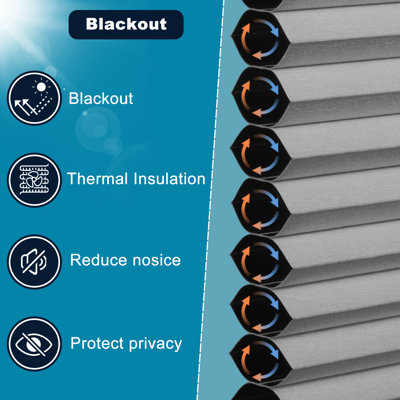 No Drill Cordless Blackout Cellular Shades