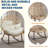 Oversized Wicker Rocking Egg Chair,  with Extra-Soft Pillow and Thick Cushion