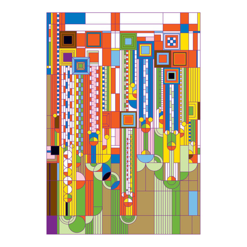 Panneau de verre Saguaro par Frank Lloyd Wright - Estampe numérique, H 20 po x l 16 po