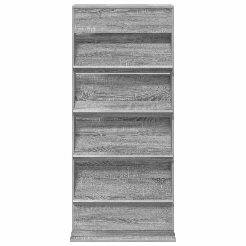 Wood Free Standing Magazine Rack, Grey Sonoma