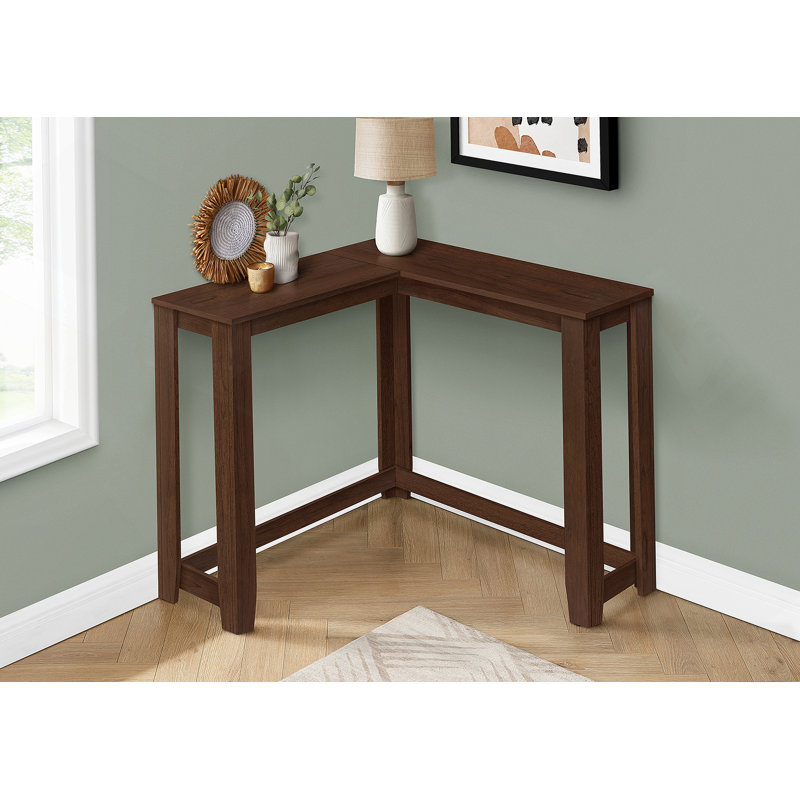 Table d'appoint, console, vestibule, étroit, d'angle, stratifié brun, contemporain, moderne, Cerisier