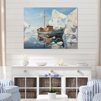 Bleu sarcelle blanc glacé Iceberg Wonder