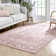 Dazzle Blush Pink/White Disa Vintage Medallion Soft Rug