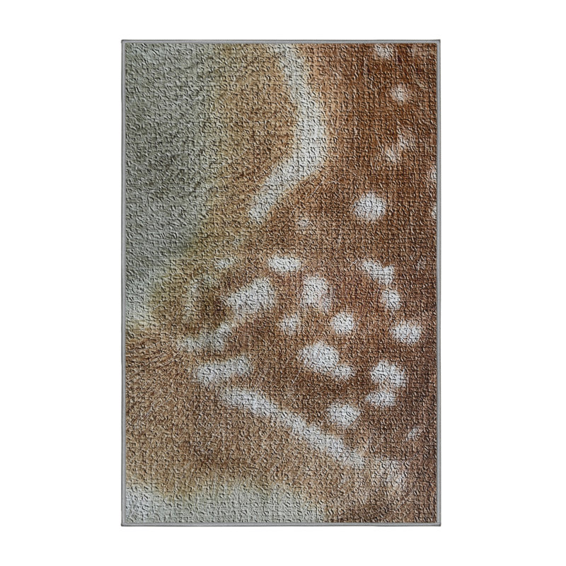 Tapis brun Deer, Rectangle 2 pi x 4 pi