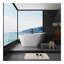 Baignoire de trempage contemporaine en acrylique avec trop-plein et drain chromés, finition blanche ultrabrillante, certifiée cUPC