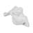 Jordann Figurine Resin Polyresin Abstract Reclining Design for Home Office Bedroom Living Room Decor - 5" White