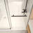 44 - 48" W X 76" H Sliding Shower Door With 5/16"  8Mm  Clear Tempered Glass, Stainless Steel Frame, Matte Black Adjustable Width, Reversible Installation, Excellent Waterproof Performance, Hardware,